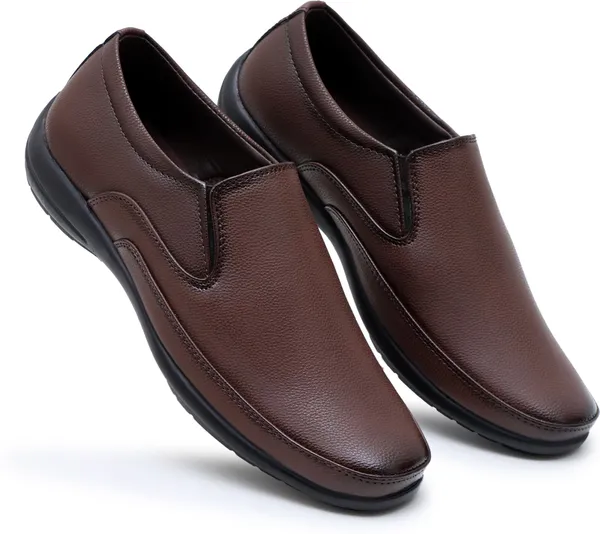 Brown_Synthetic_Leather_Derby_Shoes_For_Men