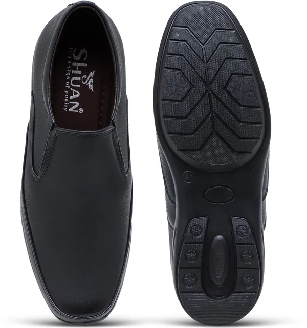 Black_Synthetic_Leather_Derby_Shoes_For_Men
