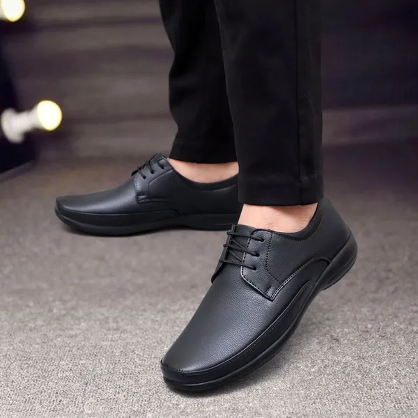 Black_Synthetic_Leather_Slip_On_Shoes_For_Men