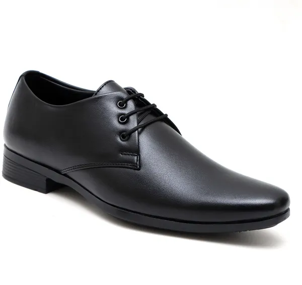 Black_Synthetic_Leather_Derby_Shoes_For_Men