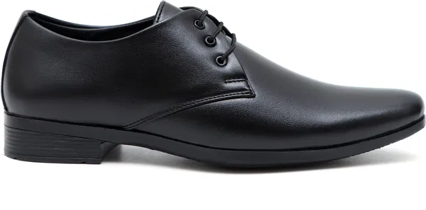 Black_Synthetic_Leather_Derby_Shoes_For_Men