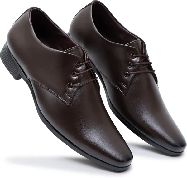 Brown_Synthetic_Leather_Derby_Shoes_For_Men
