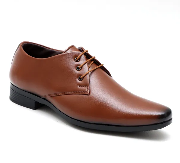 Tan_Synthetic_Leather_Derby_Shoes_For_Men