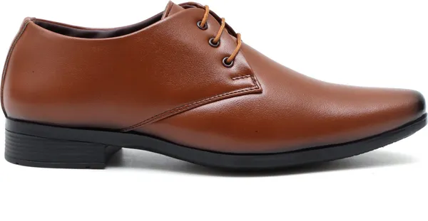 Tan_Synthetic_Leather_Derby_Shoes_For_Men