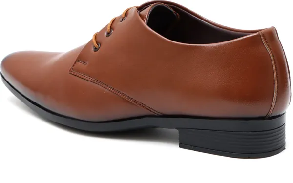 Tan_Synthetic_Leather_Derby_Shoes_For_Men
