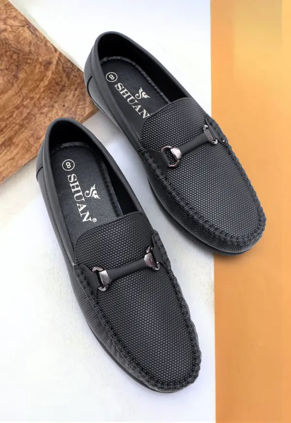 Black_Synthetic_Leather_Shu_Magicball_Loafers_Loafers_For_Men