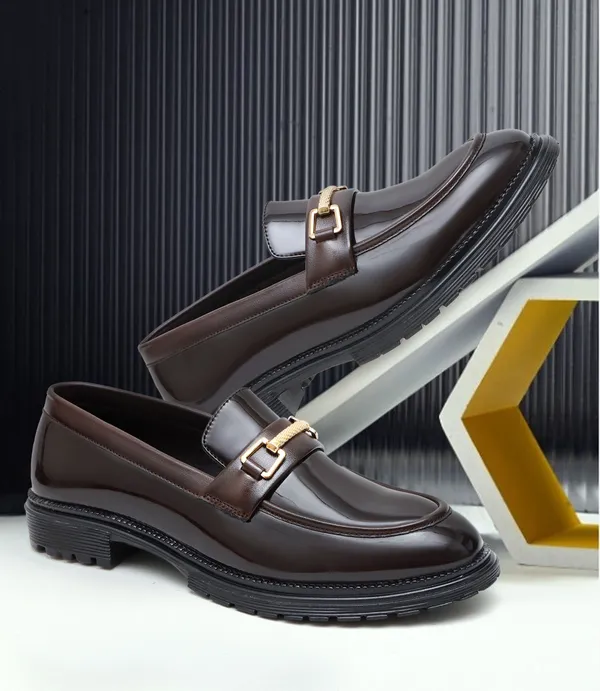Brown_Synthetic_Leather_Slip_On_Shoes_For_Men
