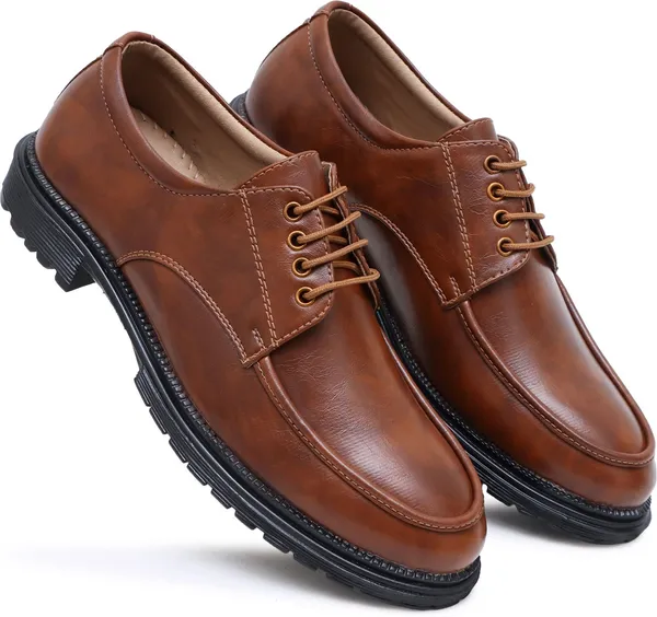 Tan_Synthetic_Leather_Outdoors_Shoes_For_Men
