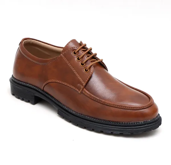 Tan_Synthetic_Leather_Outdoors_Shoes_For_Men