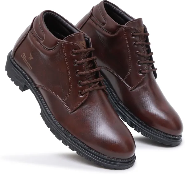 Brown_Synthetic_Leather_Boots_Boots_For_Men