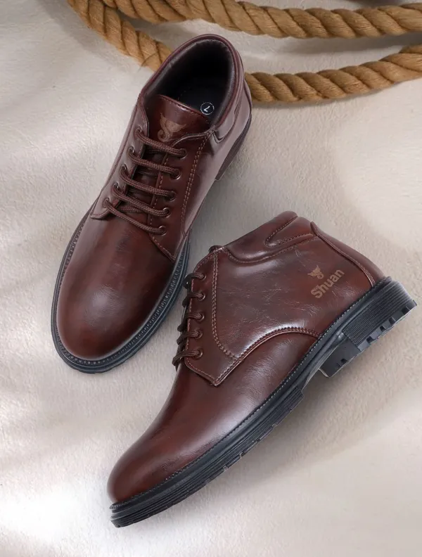Brown_Synthetic_Leather_Boots_Boots_For_Men