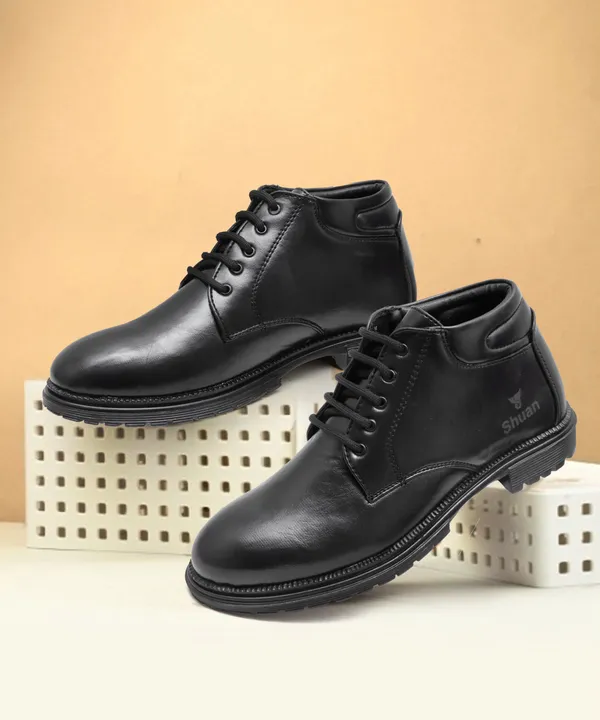 Black_Synthetic_Leather_Boots_Boots_For_Men