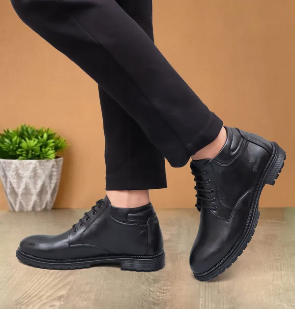 Black_Synthetic_Leather_Boots_Boots_For_Men