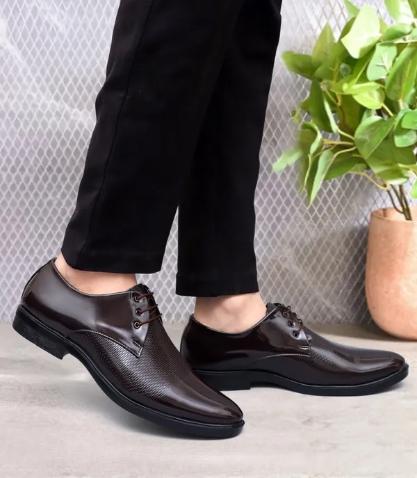 Brown_Synthetic_Leather_Derby_Shoes_For_Men