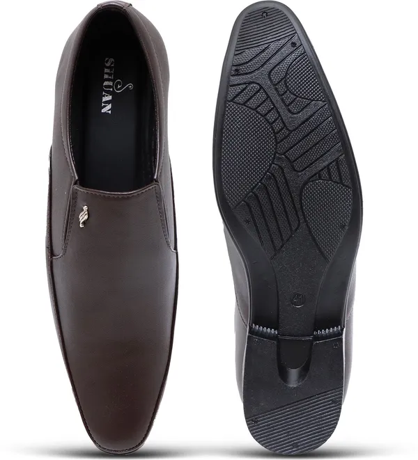 Brown_Synthetic_Leather_Slip_On_Shoes_For_Men