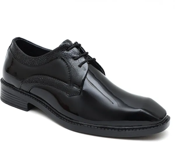 Black_Synthetic_Leather_Lace_Up_Shoes_For_Men