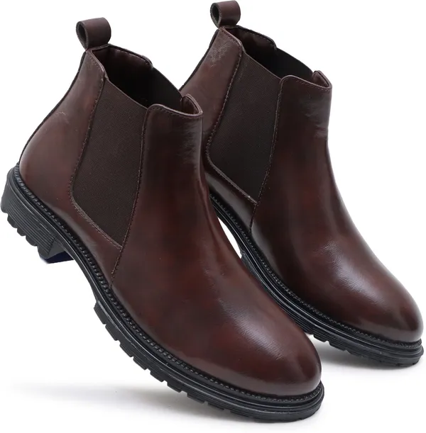 Brown_Synthetic_Leather_Boots_Boots_For_Men