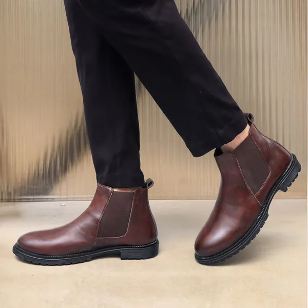 Brown_Synthetic_Leather_Boots_Boots_For_Men