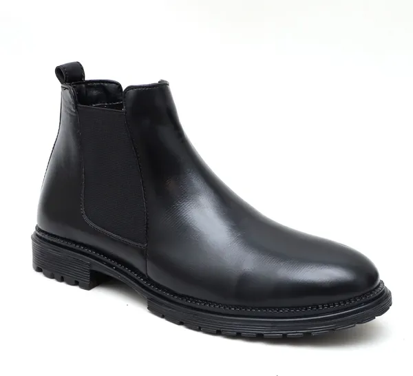 Black_Synthetic_Leather_Boots_Boots_For_Men