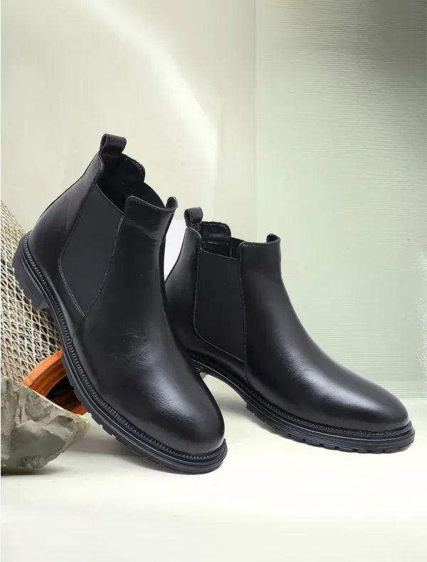 Black_Synthetic_Leather_Boots_Boots_For_Men