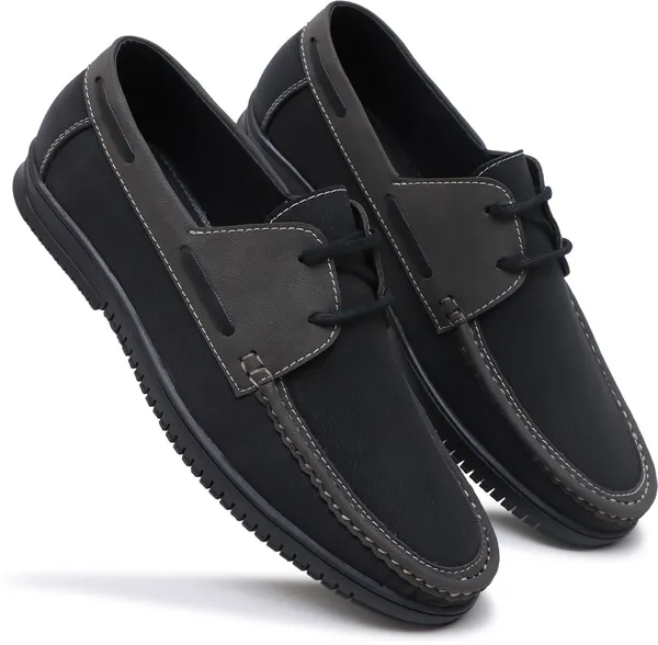 Black_Synthetic_Leather_Boat_Shoes_Shoes_For_Men