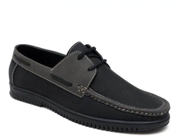 Black_Synthetic_Leather_Boat_Shoes_Shoes_For_Men