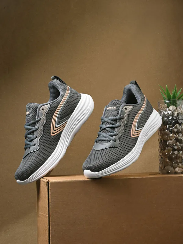 Grey_Synthetic_Leather_Sneakers_For_Women_Shoes_For_Women