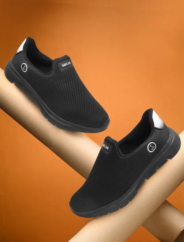 Black_Synthetic_Leather_Mocassin_Shoes_For_Men