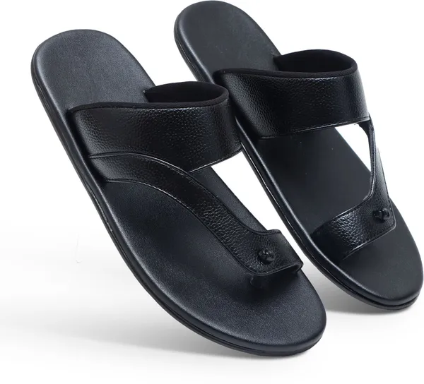 Black_Synthetic_Leather_Men_Sandals_Shoes_For_Men