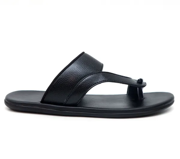 Black_Synthetic_Leather_Men_Sandals_Shoes_For_Men