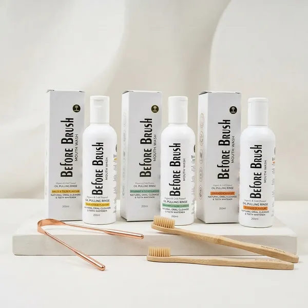 Before_Brush_Ayurvedic_Family_Kit_Oil_Pulling_3_Flavors_2_Copper_Tongue_Scrapers_2_Bamboo_Brushes_Complete_Oral_Care_Natural_Daily_Detox_Set