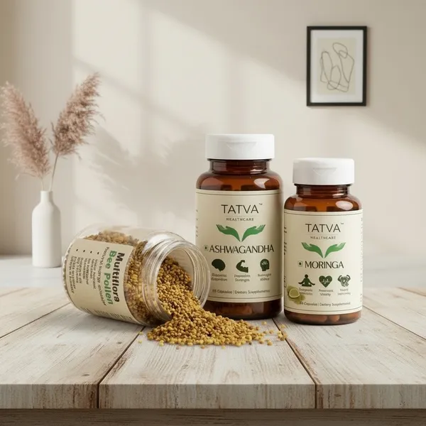 Tatva_Daily_Supplement_Stack_|_Ashwagandha_Capsules_+_Moringa_Capsules_+_Bee_Pollen_|_Daily_Nutrition,_Stress_Support_&_Vitality_|_Natural_Wellness_Combo_Pack