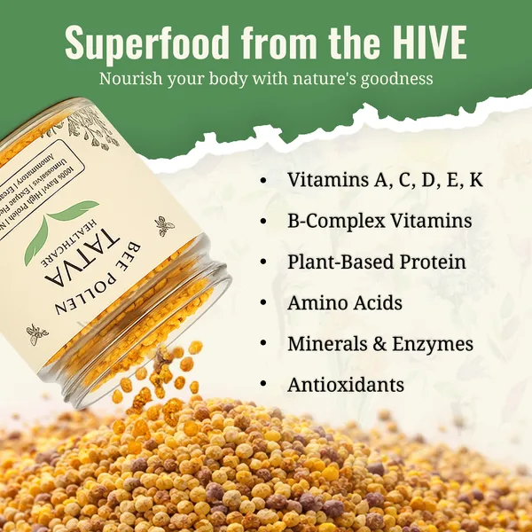 Bee_Pollen_100%_Raw_&_Unprocessed_|_Natural_Plant-Based_Protein_|_100g_(Glass_Jar)