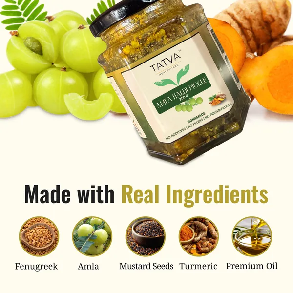 Tatva_Homemade_Amla_Haldi_Pickle_In_Peanut_Oil_|_No_Preservatives,_No_Fillers_|_Traditional_Handcrafted_Achar_|_Authentic_Taste_|_100%_Homemade_|_Glass_Jar