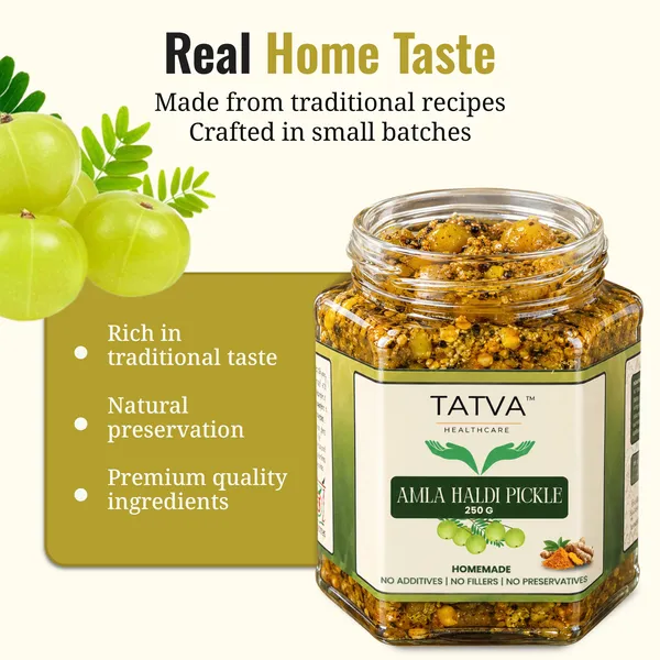 Tatva_Homemade_Amla_Haldi_Pickle_In_Peanut_Oil_|_No_Preservatives,_No_Fillers_|_Traditional_Handcrafted_Achar_|_Authentic_Taste_|_100%_Homemade_|_Glass_Jar