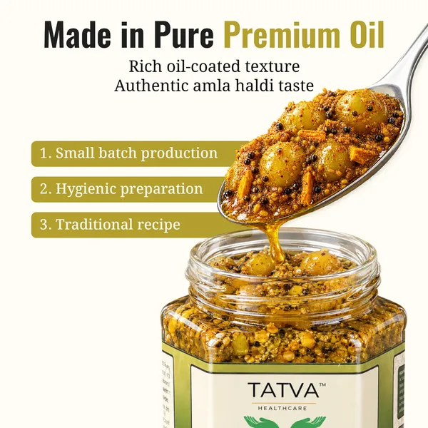 Tatva_Homemade_Amla_Haldi_Pickle_In_Peanut_Oil_|_No_Preservatives,_No_Fillers_|_Traditional_Handcrafted_Achar_|_Authentic_Taste_|_100%_Homemade_|_Glass_Jar