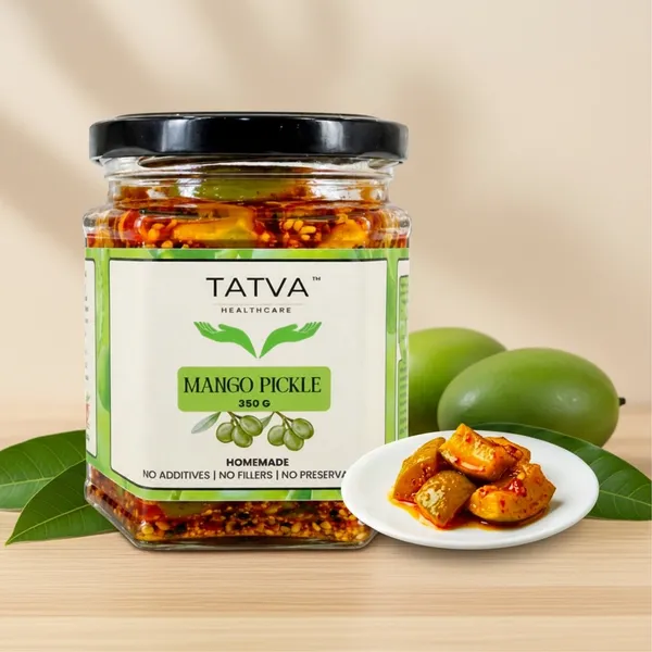Tatva_Homemade_Mango_Pickle_In_Peanut_Oil_|_No_Preservatives,_No_Fillers_|_Traditional_Handcrafted_Aam_Achar_|_Authentic_Taste_|_100%_Homemade_|_Glass_Jar