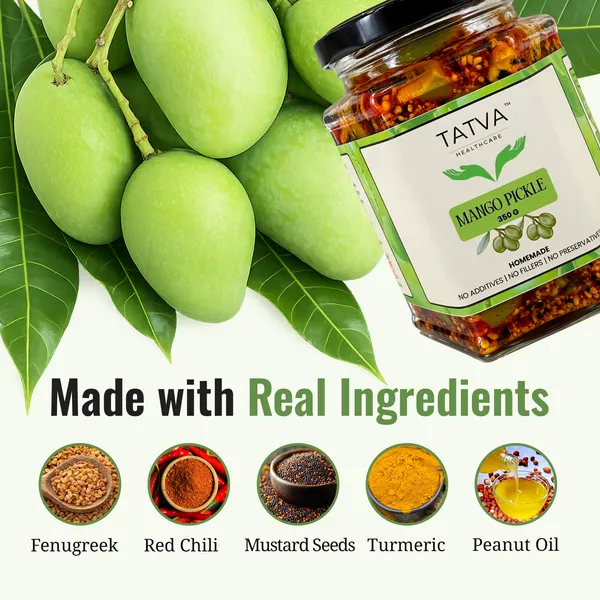 Tatva_Homemade_Mango_Pickle_In_Peanut_Oil_|_No_Preservatives,_No_Fillers_|_Traditional_Handcrafted_Aam_Achar_|_Authentic_Taste_|_100%_Homemade_|_Glass_Jar