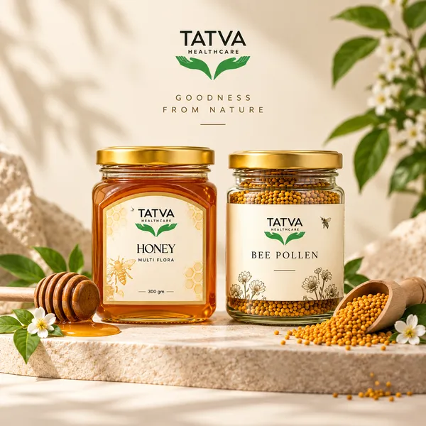 Tatva_Daily_Vitality_Combo_|_Pure_Himalayan_Honey_(300G)_With_Exotic_Wooden_Dipper_+_Raw_Bee_Pollen_Granules_|_Natural_Energy,_Immunity_&_Nutrient_Boost