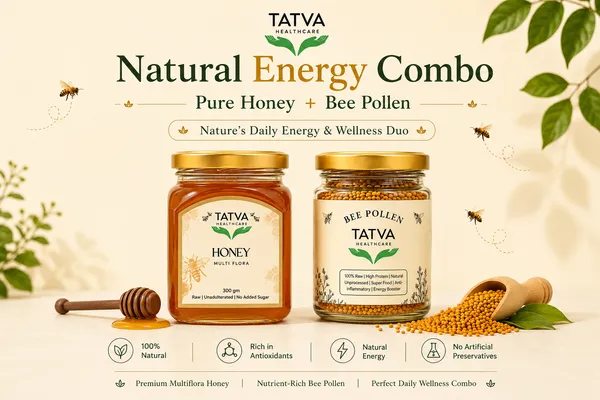 Tatva_Daily_Vitality_Combo_|_Pure_Himalayan_Honey_(300G)_With_Exotic_Wooden_Dipper_+_Raw_Bee_Pollen_Granules_|_Natural_Energy,_Immunity_&_Nutrient_Boost