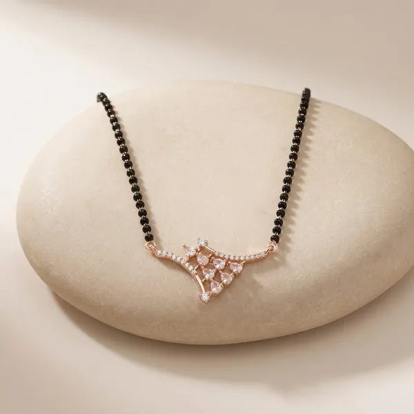 Elegant_Crown_Pendant_Black_Beaded_Mangalsutra_Necklace