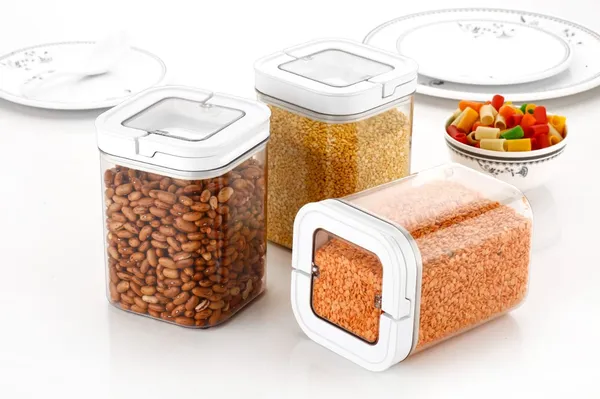 Airtight_Food_Storage_Container_Set_With_Transparent_Square_Design_(Smart_Model_With_Handle)