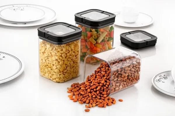 Airtight_Food_Storage_Container_Set_With_Transparent_Square_Design_(Smart_Model_With_Handle)