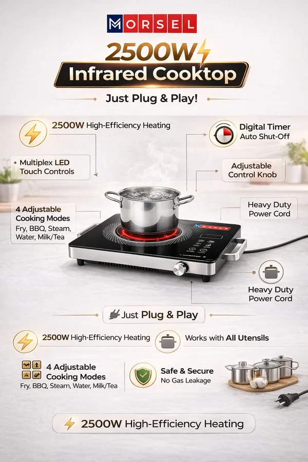 Morsel_2500W_Infrared_Cooktop_With_Digital_Timer_And_Multiple_Cooking_Modes