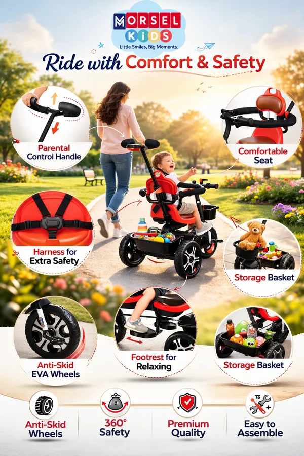 Morsel_Kids_Parental_Control_Tricycle_With_Comfortable_Seat_And_Safety_Harness_-_Red_&_Black