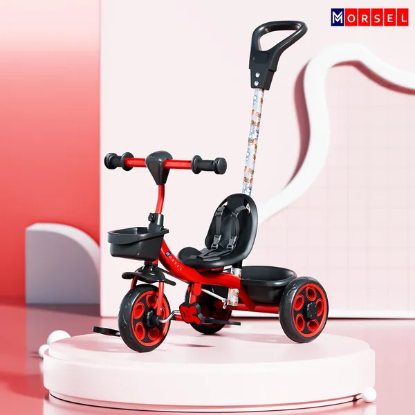 Morsel_Kids_Tricycle_With_Parent_Push_Handle_-_Red_&_Black_(2-5_Years)