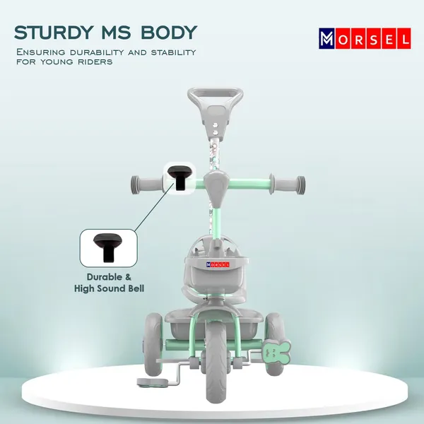 Morsel_3-In-1_Kids_Tricycle_With_Parent_Push_Handle_-_Green_&_Grey