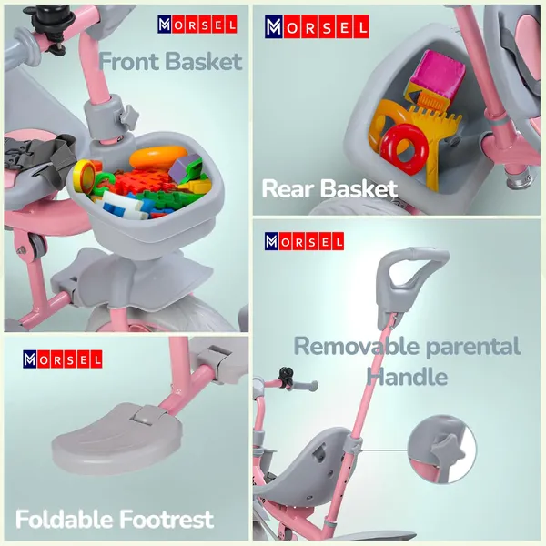 Morsel_Kids_Pink_Tricycle_With_Parent_Push_Handle_And_Safety_Features