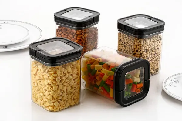 Airtight_Food_Storage_Container_Set_With_Transparent_Square_Design_(Smart_Model_With_Handle)