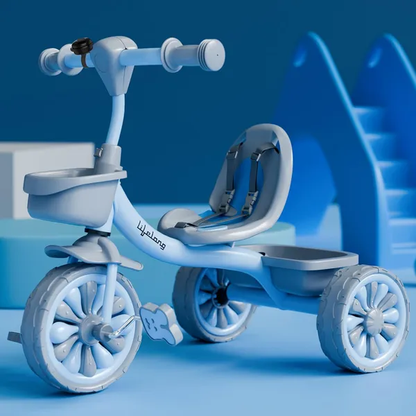Morsel_Blue_Baby_Tricycle_With_Storage_Basket_(Basic_-_Non_Parental)